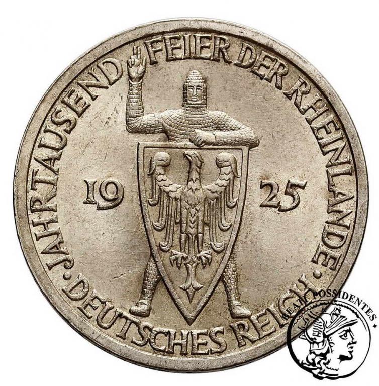 Niemcy Weimar 3 Marki 1925 A Rheinlande st.1-