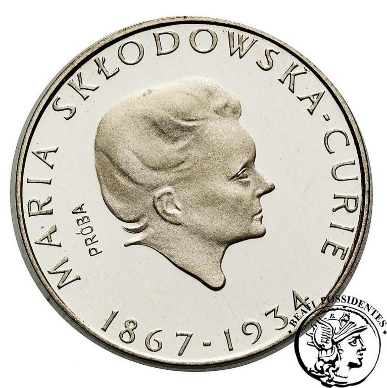 PRÓBA SREBRO 100 złotych 1974 Skłodowska st.L-