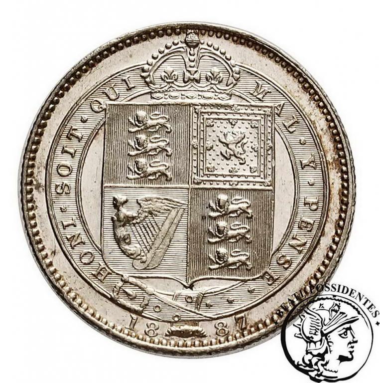 Wielka Brytania 1 Shilling 1887 st. 1-