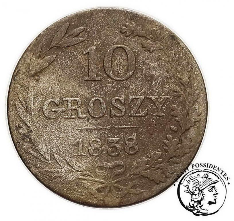 Polska XIX w. 10 groszy 1838 MW Mikołaj I st. 4