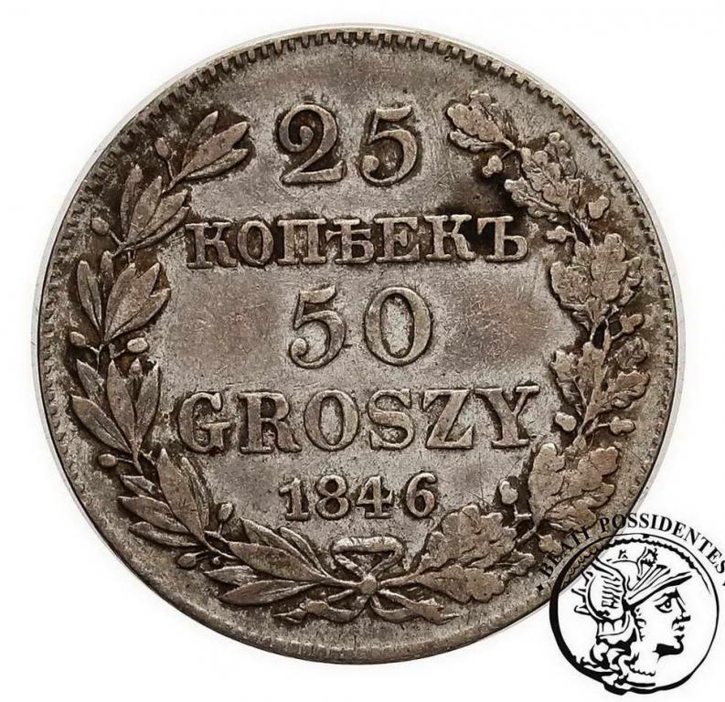 XIX w. 25 Kop = 50 groszy 1846 MW Mikołaj I st.3