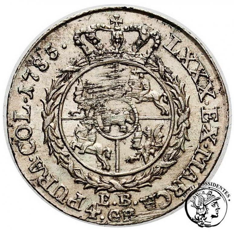 Polska St. A. Poniatowski 1 złoty 1785 EB st. 2