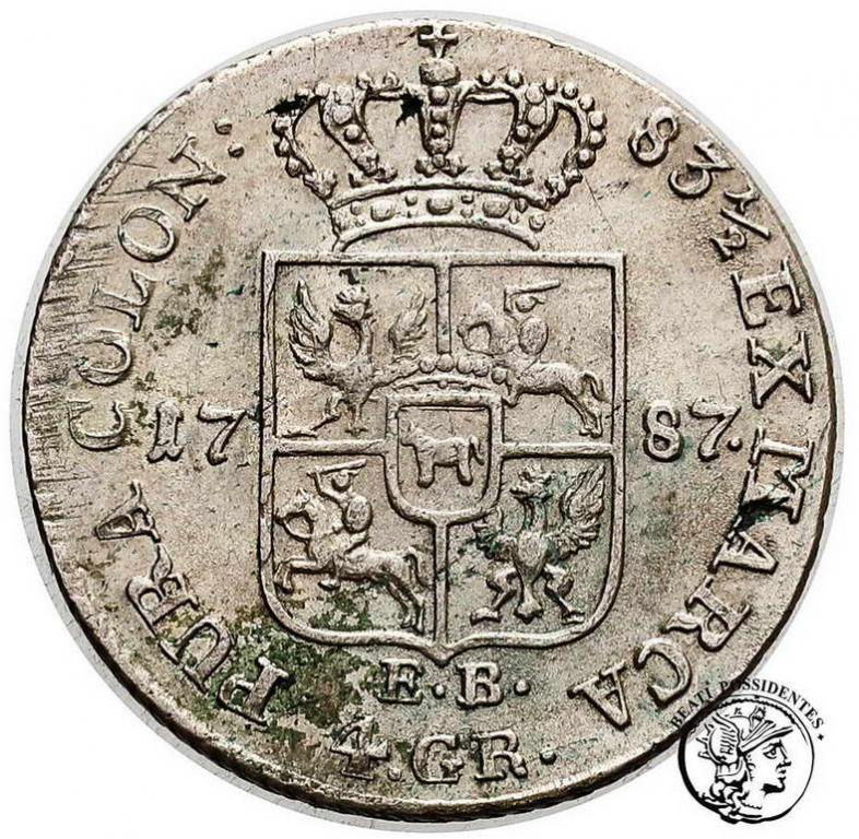 Polska St. A. Poniatowski 1 złoty 1787 EB st. 2