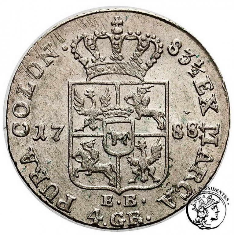 Polska St. A. Poniatowski 1 złoty 1788 EB st. 2