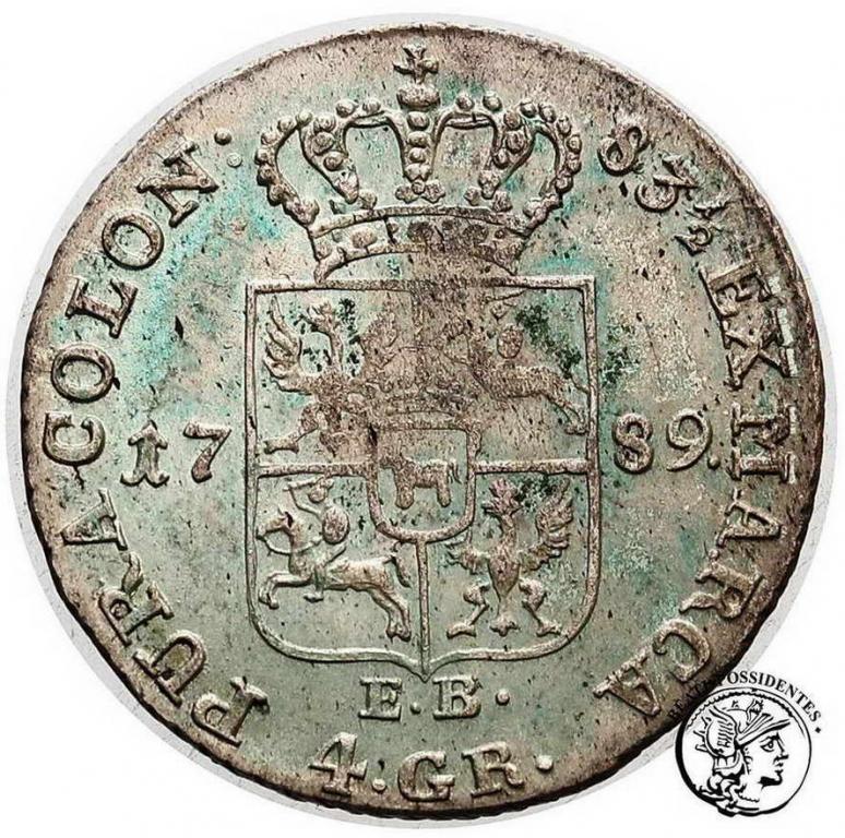 Polska St. A. Poniatowski 1 złoty 1789 EB st. 2-