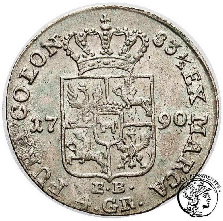Polska St. A. Poniatowski 1 złoty 1790 EB st. 2-