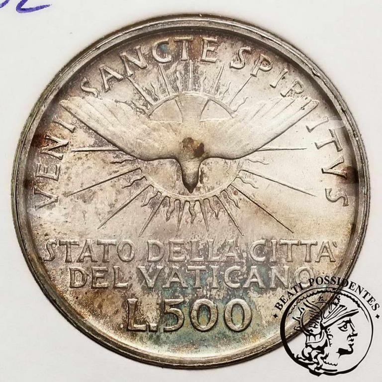 Watykan 500 lirów 1958 Sede Vacante  st.1-/1