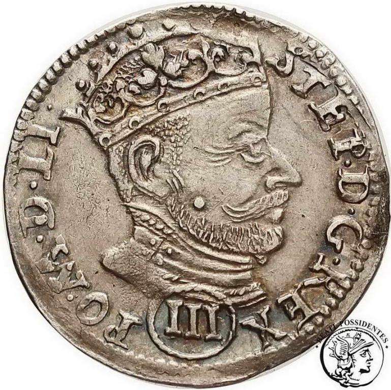 Polska Stefan Batory trojak lit 1580 st. 2