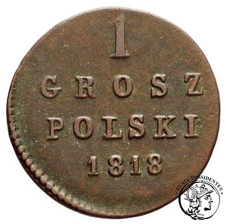 Polska XIX wiek 1 grosz 1818 st. 3+