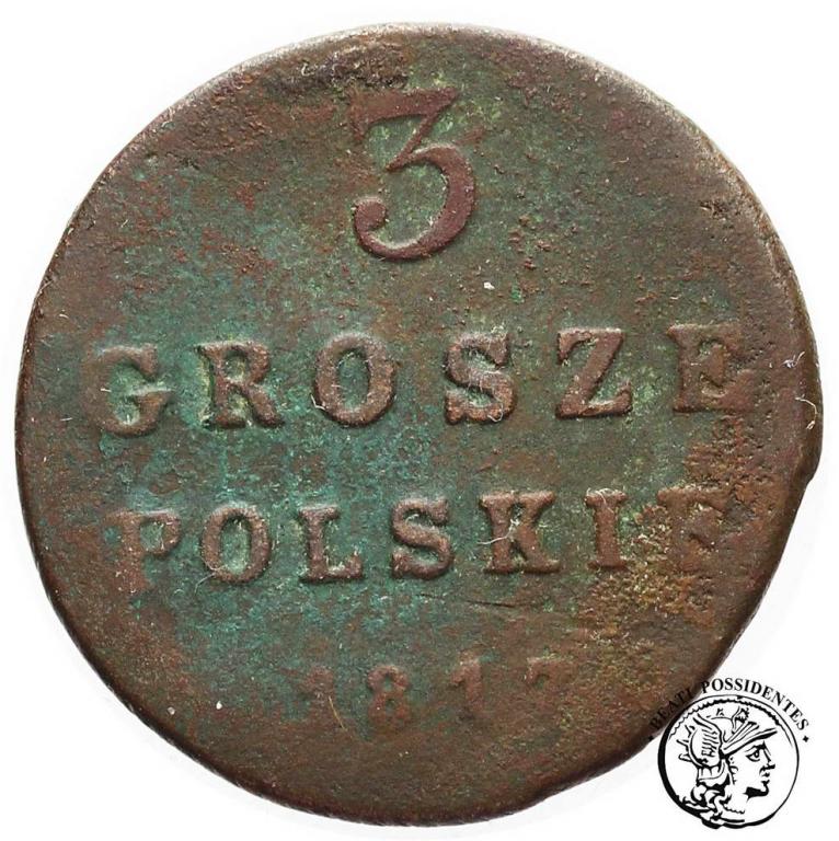 Polska XIX wiek trojak 1817 st. 4