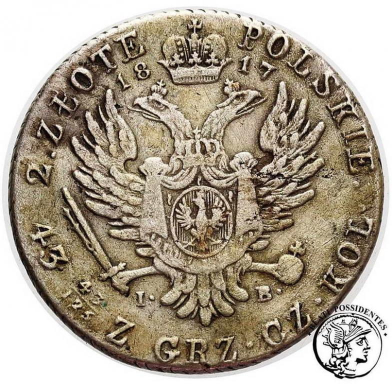 Polska XIX w. dwuzłotówka 1817 st.3-