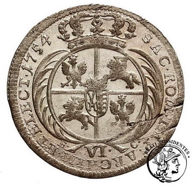 Polska August II Sas szóstak kor 1754 st.2
