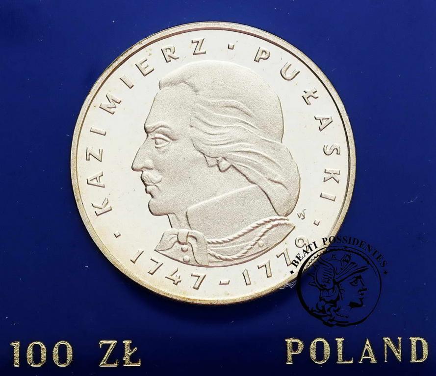 PRL 100 złotych 1976 Pułaski st. L