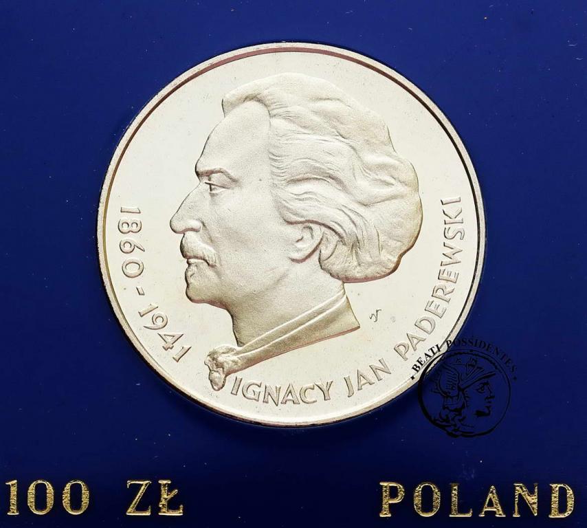 Polska PRL 100 złotych 1975 Ignacy Paderewski st.L