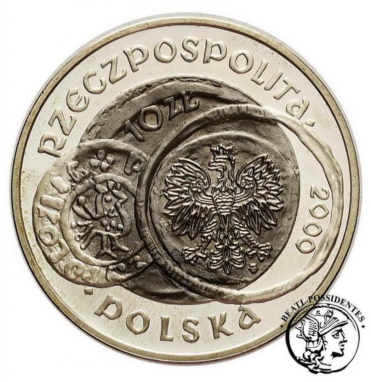 III RP 10 złotych 2000 Gniezno st.L/L-
