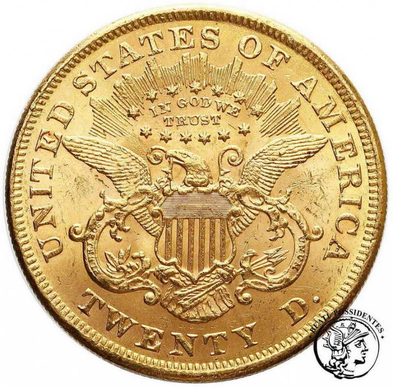 USA 20 $ Dolarów 1873 Philadelphia st.2