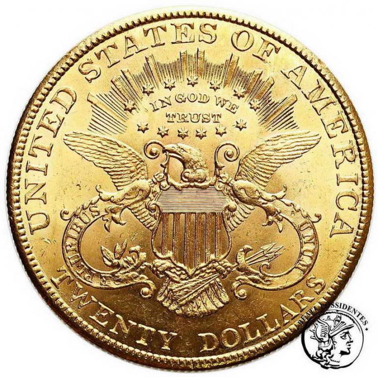 USA 20 $ Dolarów 1907 Philadelphia st.2