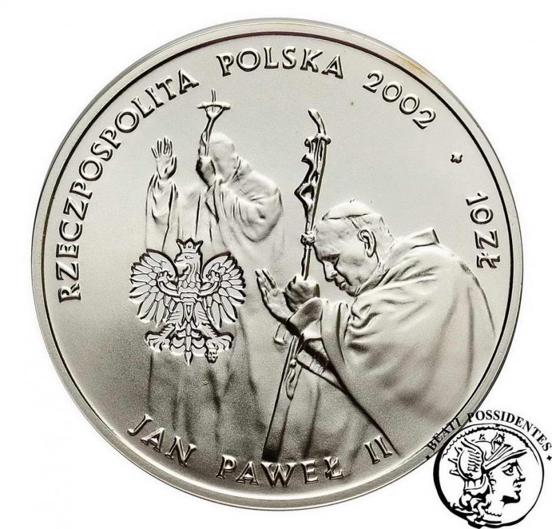10 złotych 2002 Jan Paweł II Pontifex Maximus st.L