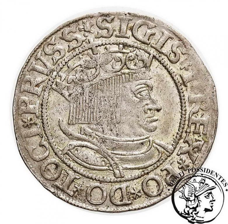 Polska Zygmunt I Stary grosz pruski 1533 st.3+