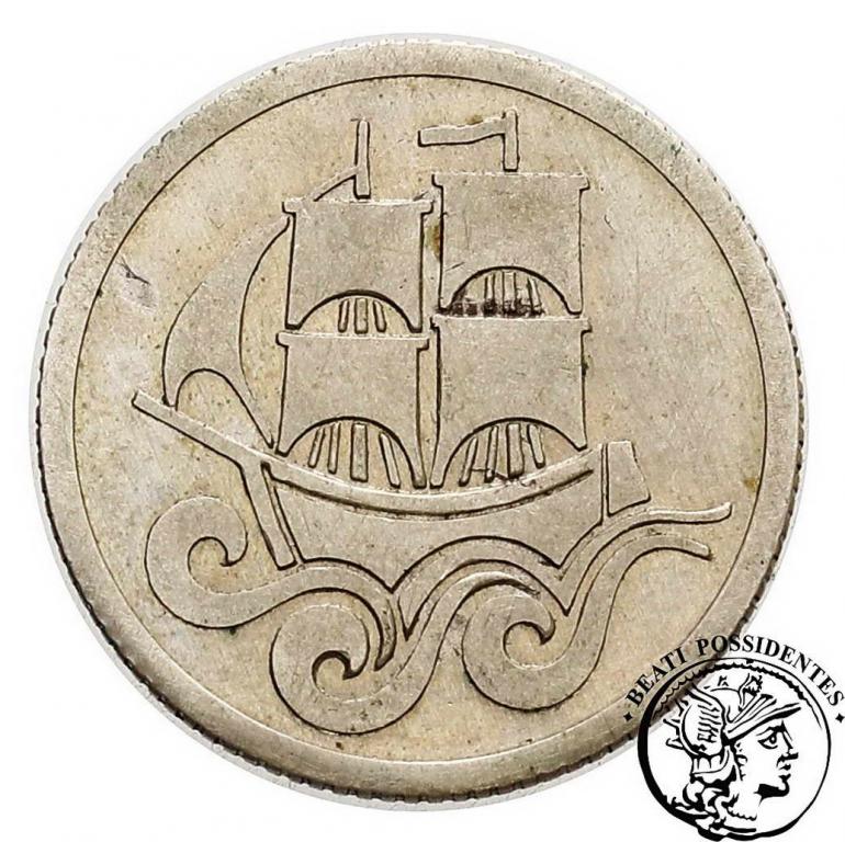 Wolne Miasto Gdańsk 1/2 Guldena 1927 st. 2