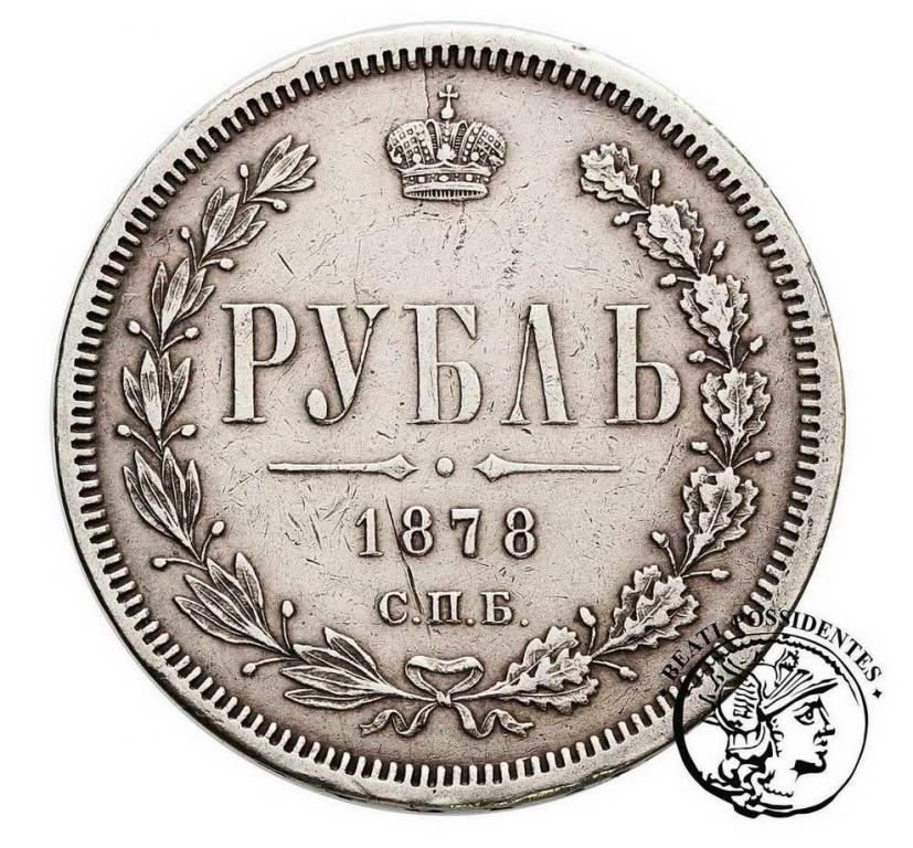 Rosja 1 Rubel 1878 Alexander II st. 3