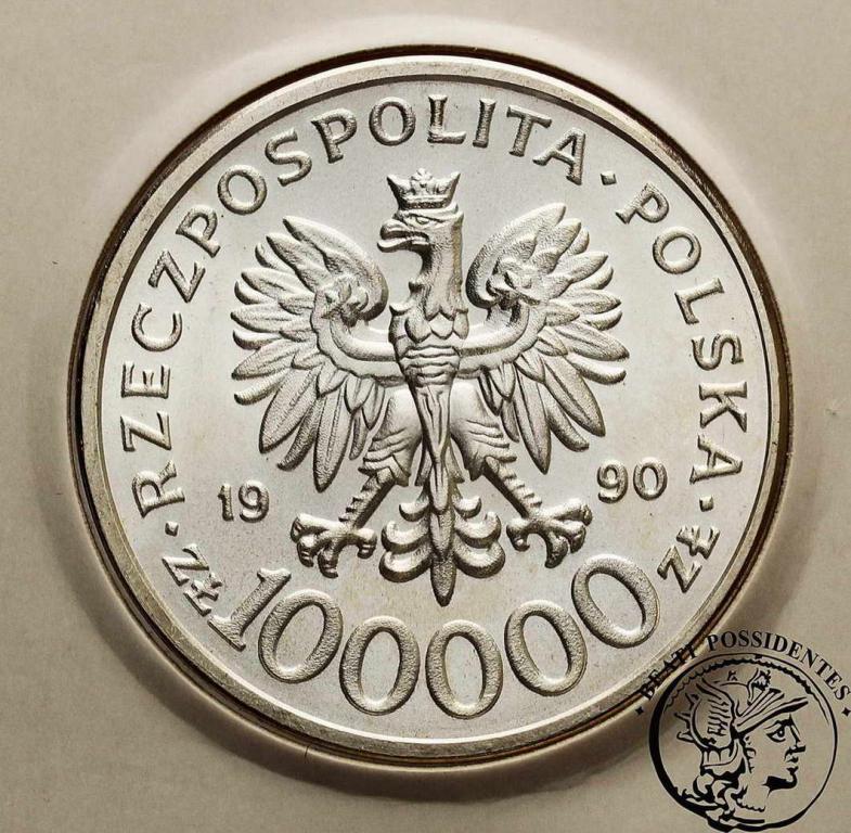 Polska 100 000 złotych 1990 Solidarność typ C st1-