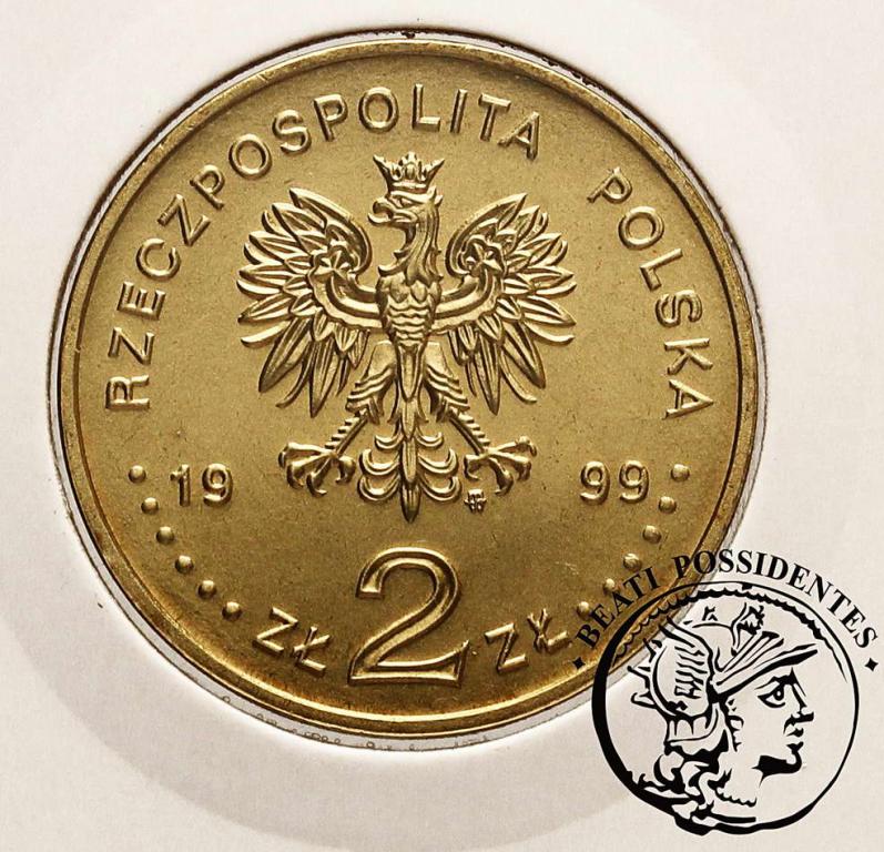Polska III RP 2 złote 1999 Jan Łaski st.1-