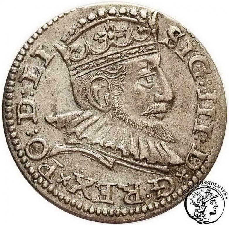 Zygmunt III Waza trojak ryski 1592 st. 2-