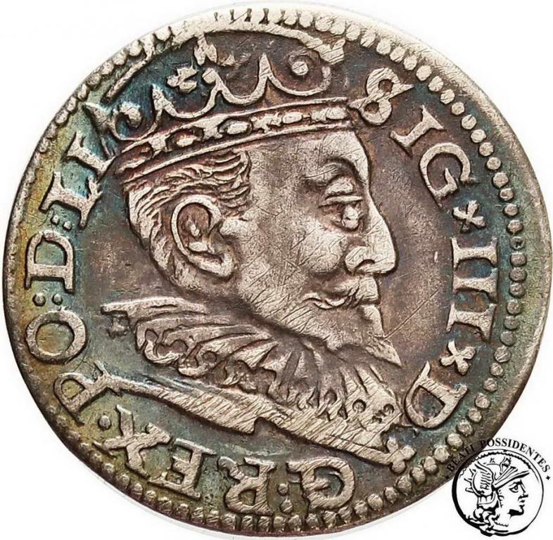 Zygmunt III Waza trojak ryski 1595 st. 3+
