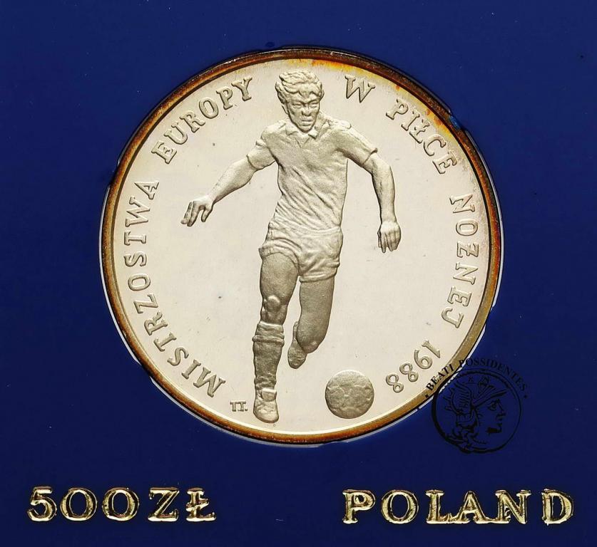 Polska PRL 500 złotych 1987 UEFA Niemcy st.L