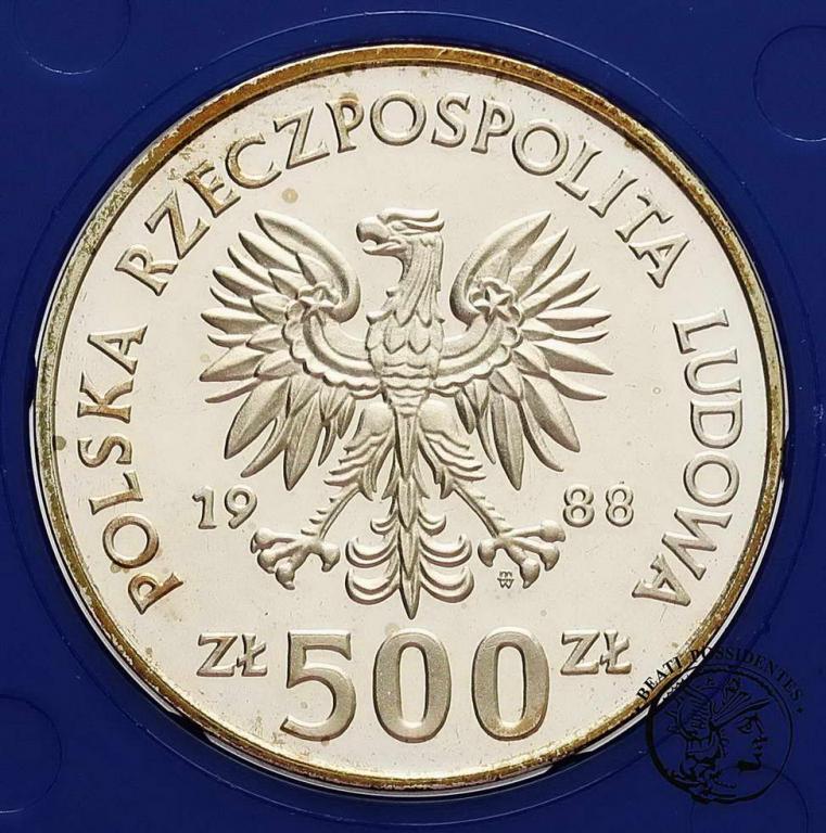 Polska PRL 500 złotych 1988 FIFA Włochy st.L