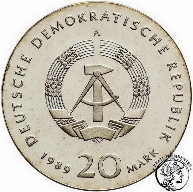 Niemcy DDR 20 Marek 1989 T. Muentzer st.L