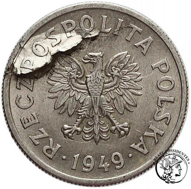 Polska PRL 50 groszy 1949 DESTRUKT st.1-