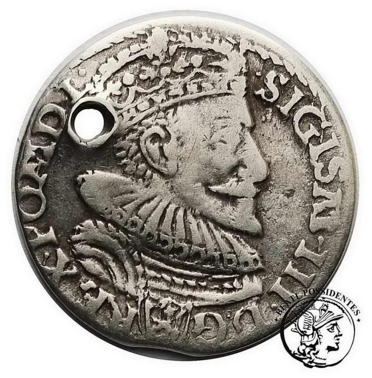 Polska Zygmunt III Waza trojak 1593 Malbork st.(-)