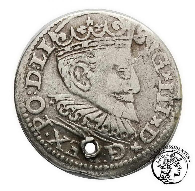 Polska Zygmunt III Waza trojak 1595 Ryga st. (-)