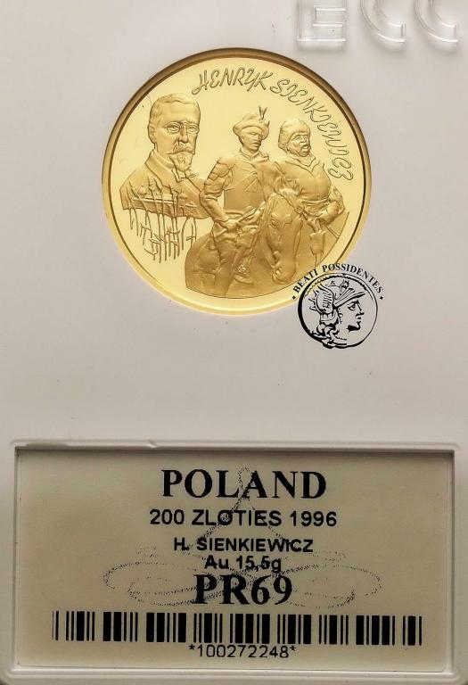 200 złotych 1996 Henryk Sienkiewicz GCN PR69