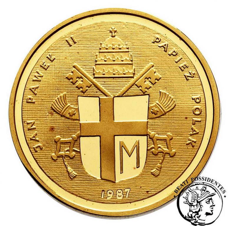 Polska Medal Jan Paweł II 1987 1/2 uncji Złoto stL