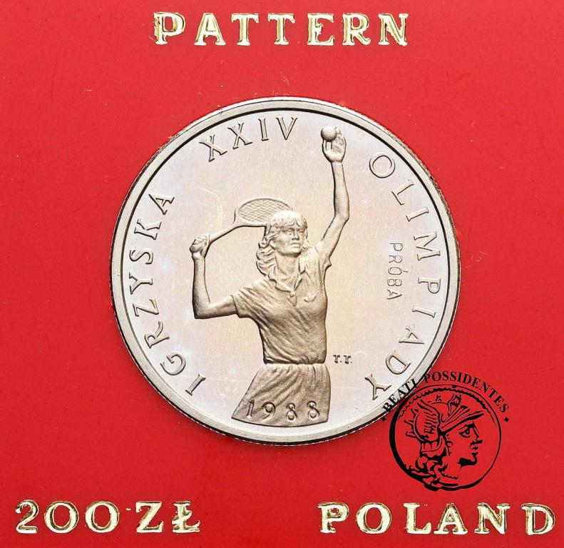 Polska PRÓBA 200 zł 1987 tenisistka CuNi st. L
