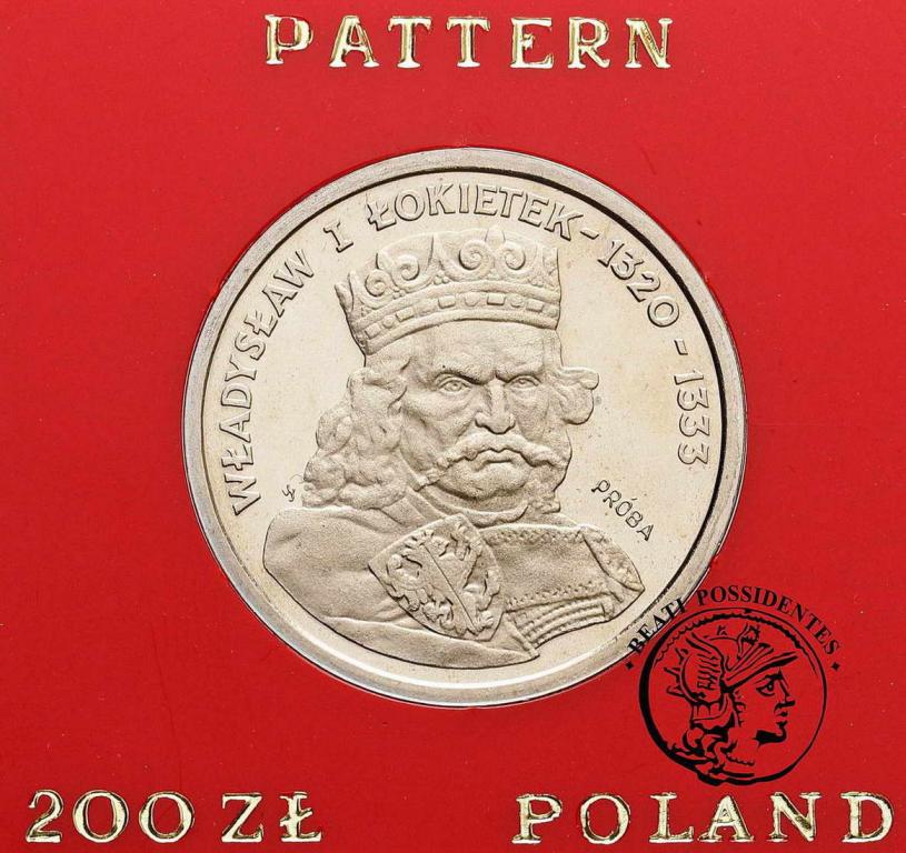 Polska PRÓBA 200 zł 1986 Łokietek CcNi st. L-