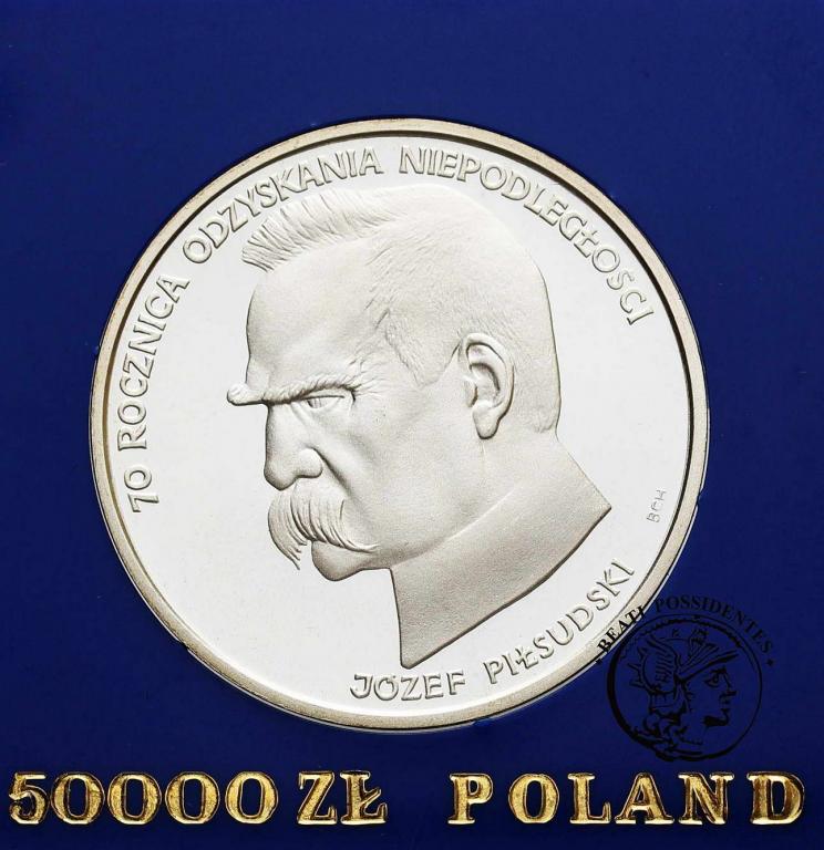 Polska 50 000 złotych 1988 Józef Piłsudski st. L