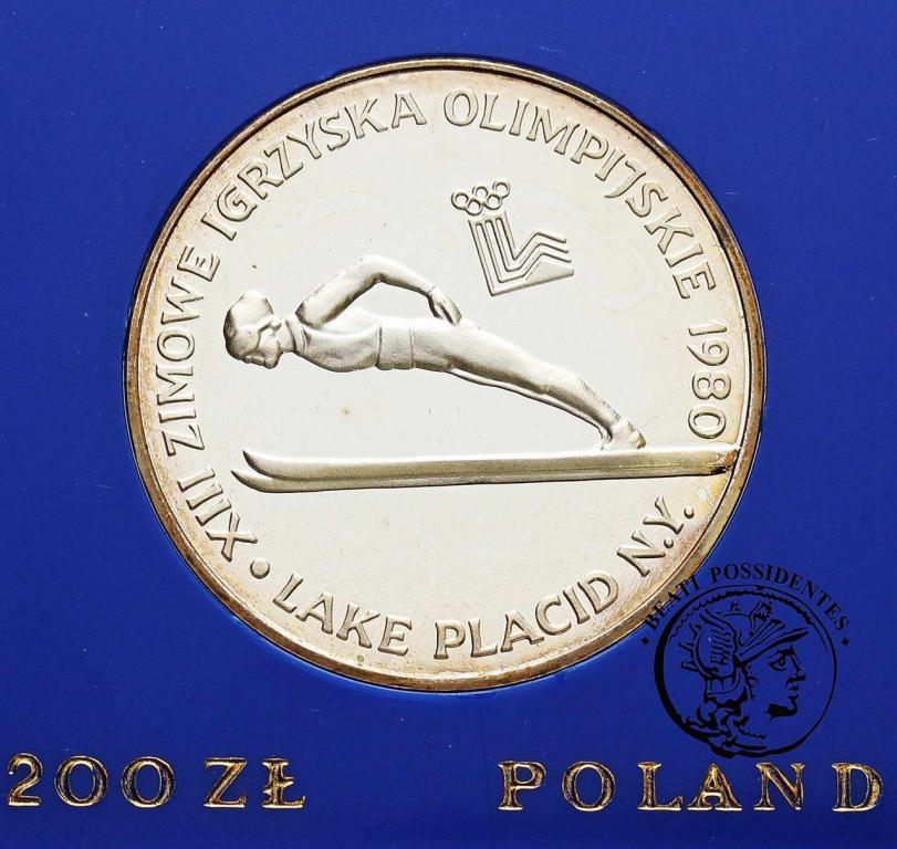 Polska 200 złotych 1980 Olimpiada Lake Placid st.L