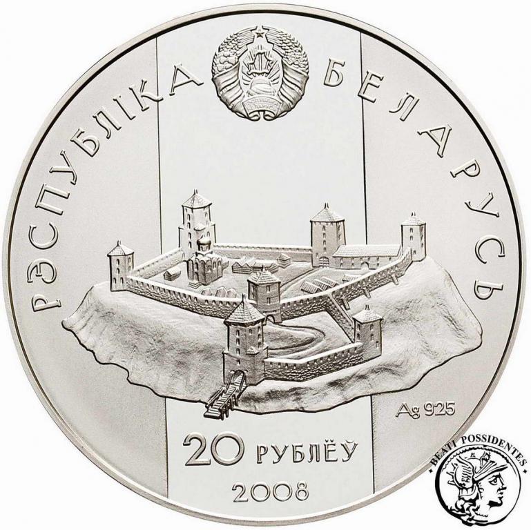 Białoruś 20 Rubli 2008 D.Garadzieński st. L