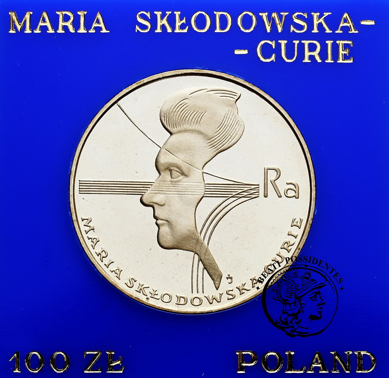 Polska PRL 100 złotych 1974 Skłodowska Curie st. L
