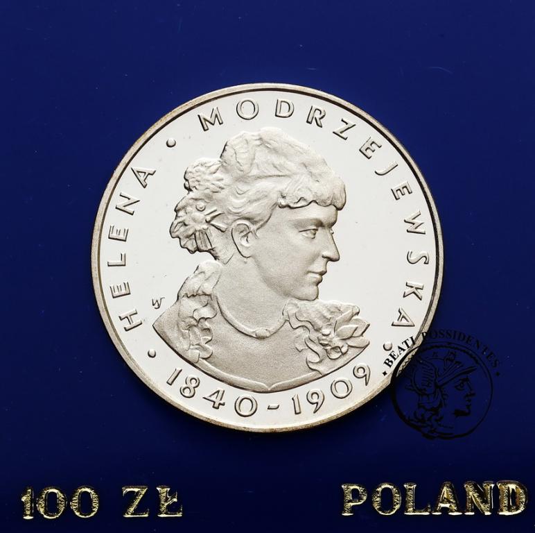 Polska PRL 100 złotych 1975 Modrzejewska st. L-