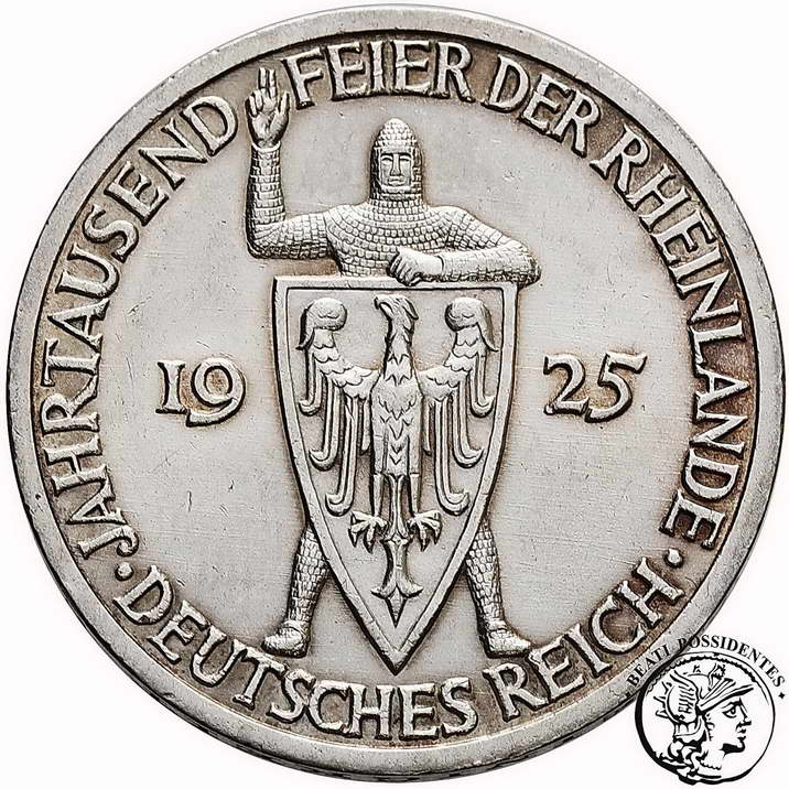 Niemcy Weimar 3 Marki 1925 A Rheinlande st. 3