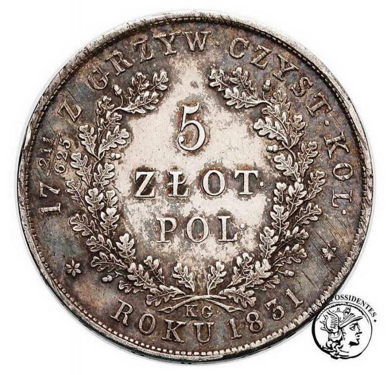 Polska Powst Listopadowe 5 złotych 1831 st. 2