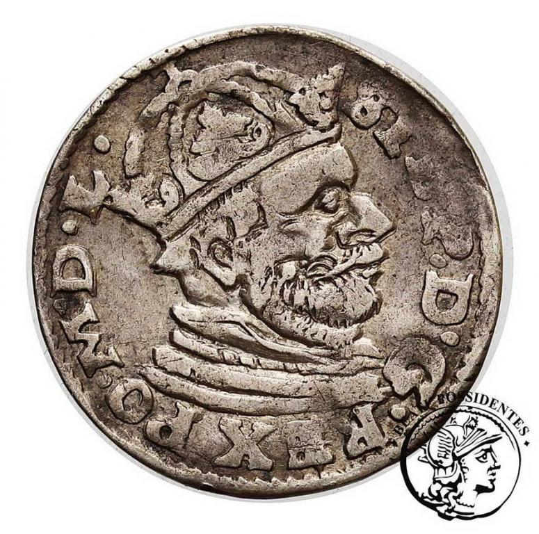 Polska Stefan Batory trojak kor Poznań 1585 st. 3