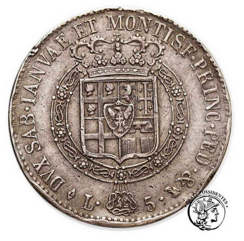 Włochy Sardynia 5 Lirów 1818 st.4