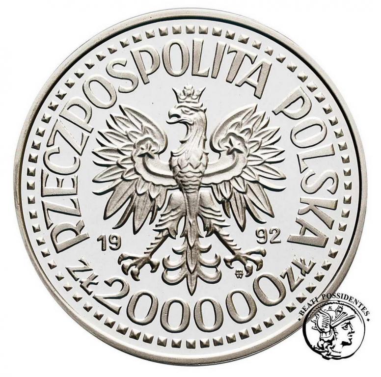 Polska III RP 200 000 zł Warneńczyk 1992 st. L