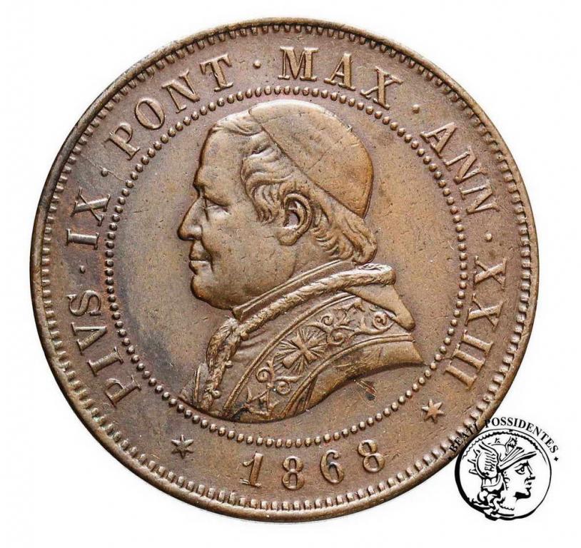 Watykan 4 soldi 1868 An XXIII Pius IX st.3+